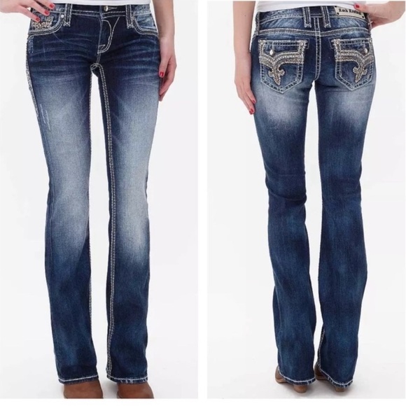 Rock Revival Women's Boot Cut Jeans - Blue - Picture 1 of 7